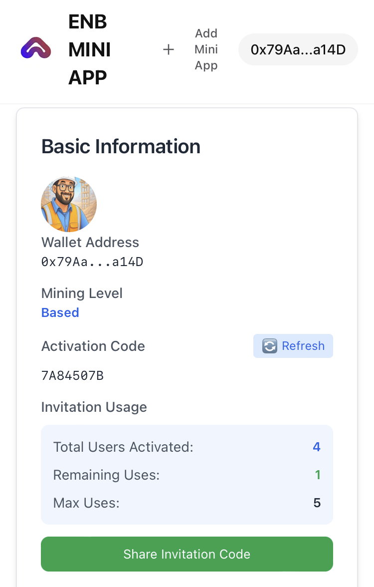 Bank ENB - Farcaster Mini Apps screenshot